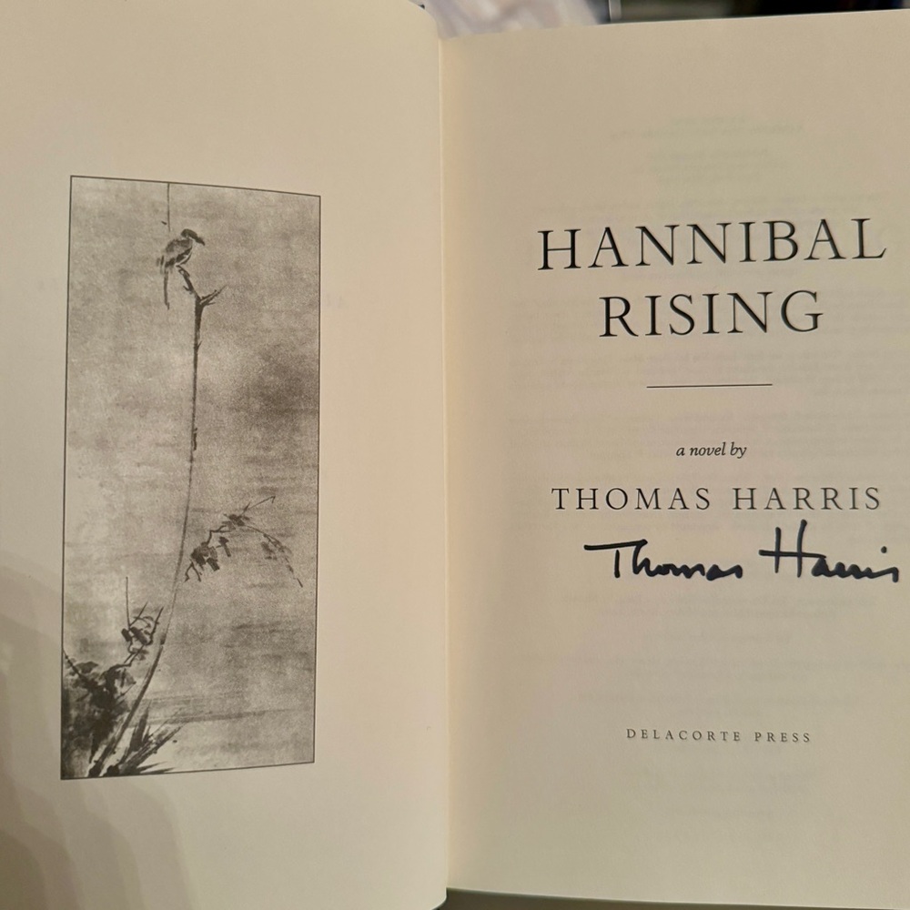 Hannibal Rising first editions signed hard cover. EUC